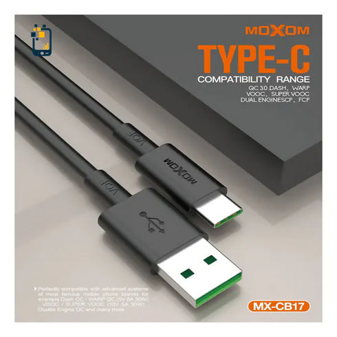 Moxom MX-CB17 6A 50W Super Fast Charging Data Cable – USB Type C